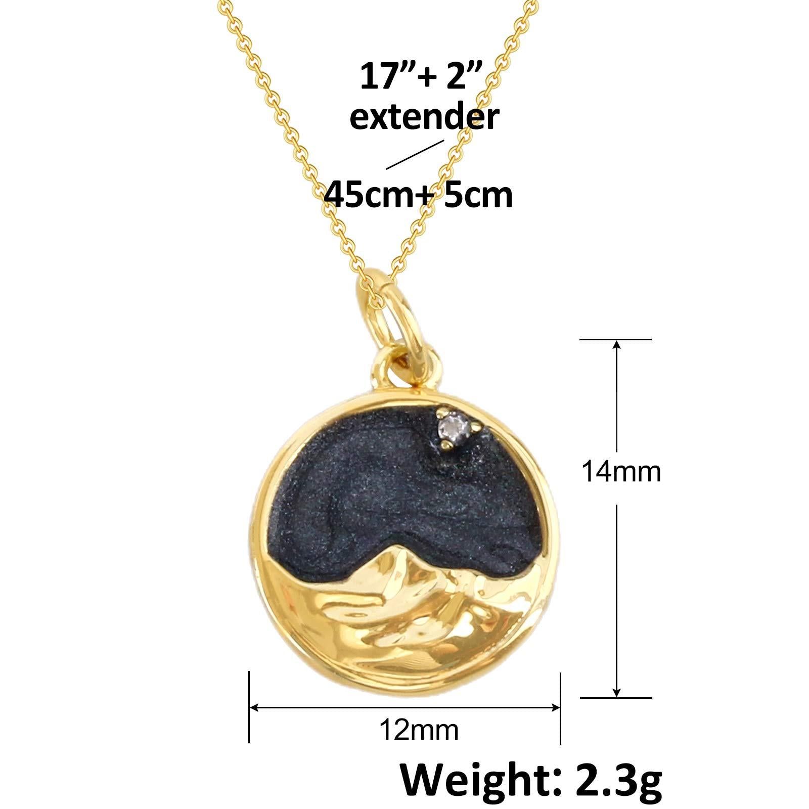 Wholesale Rabbit Unicorn Castle Pendant Necklace Christmas Theme 18K Gold Plated Copper Gift Boutique Resale