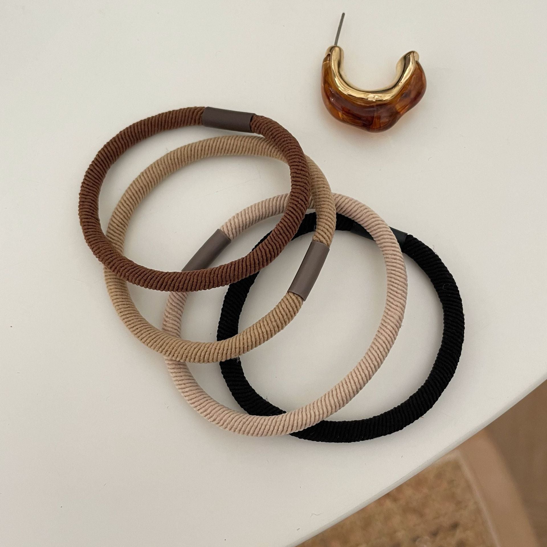 Wholesale Earth Tones High Elastic Headband Leather Hoop