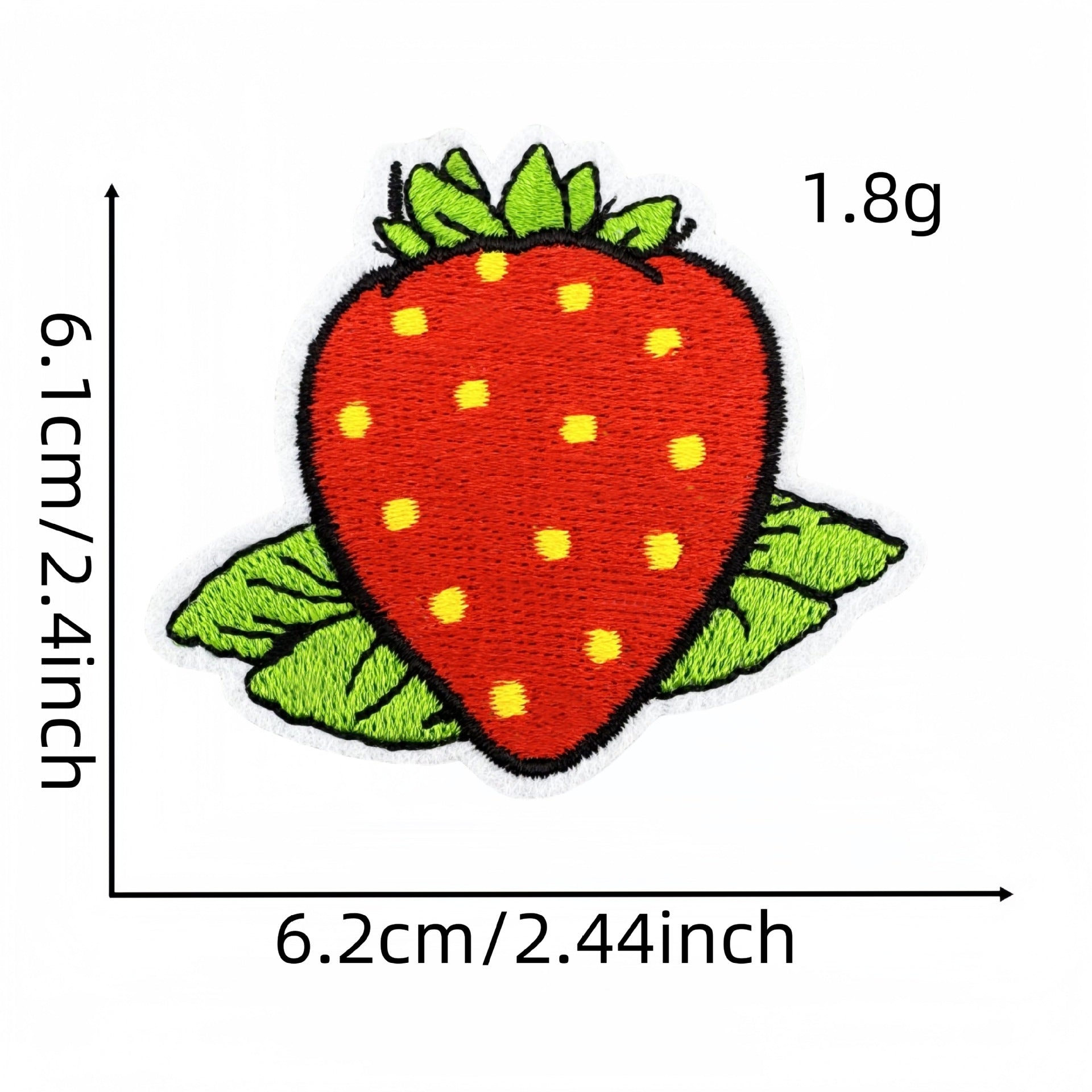 Wholesale Cartoon Strawberry Embroidery Cloth Patch  Embroidery Patch Accessories