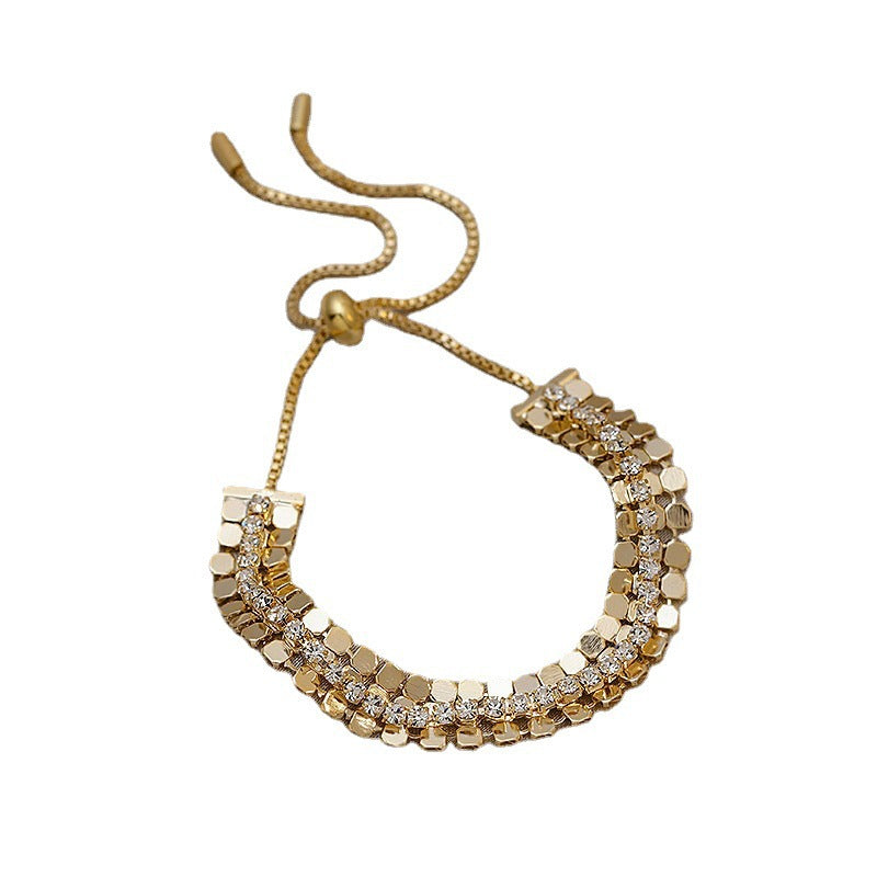 Wholesale Retro Style Geometric Diamond Sequin Bracelet