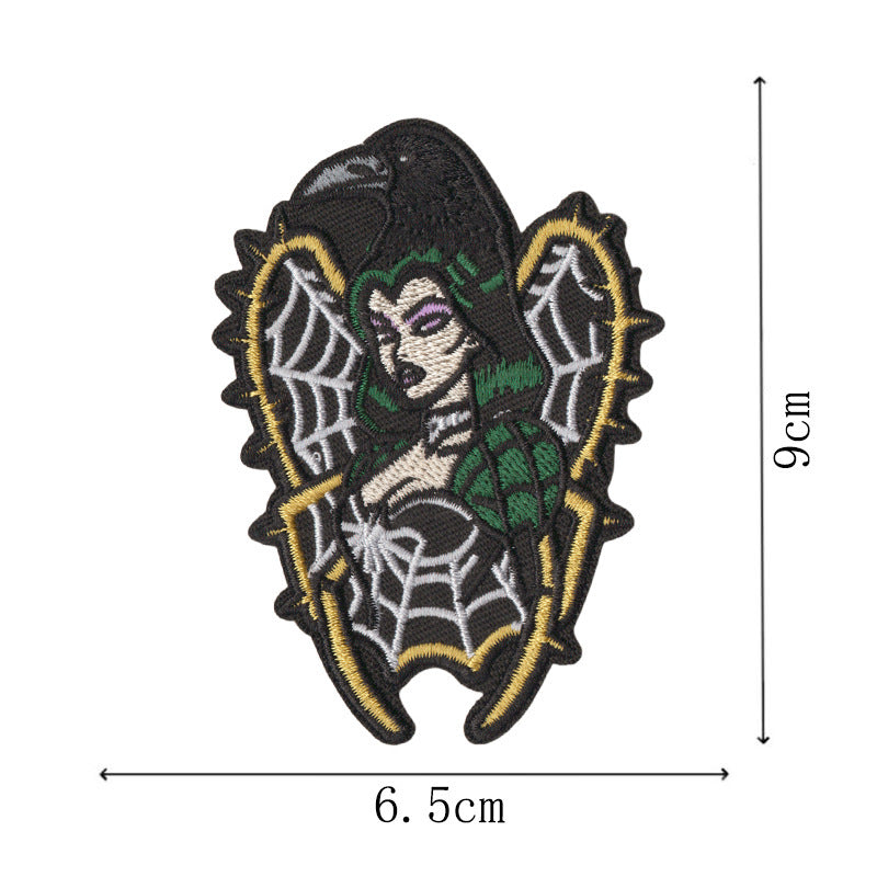 Wholesale Iron On Embroidered Patches Gothic Witch Vampire Skull  Web Set Of 10 For Coat Decorative Fashion