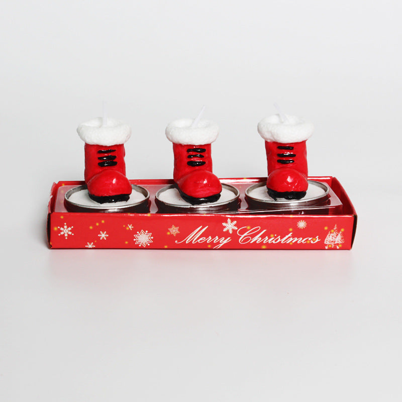 Wholesale Christmas Candle Set Old Man Tree Snowman Carnival Romantic Ornament Christmas Small Candle Lamp Gift