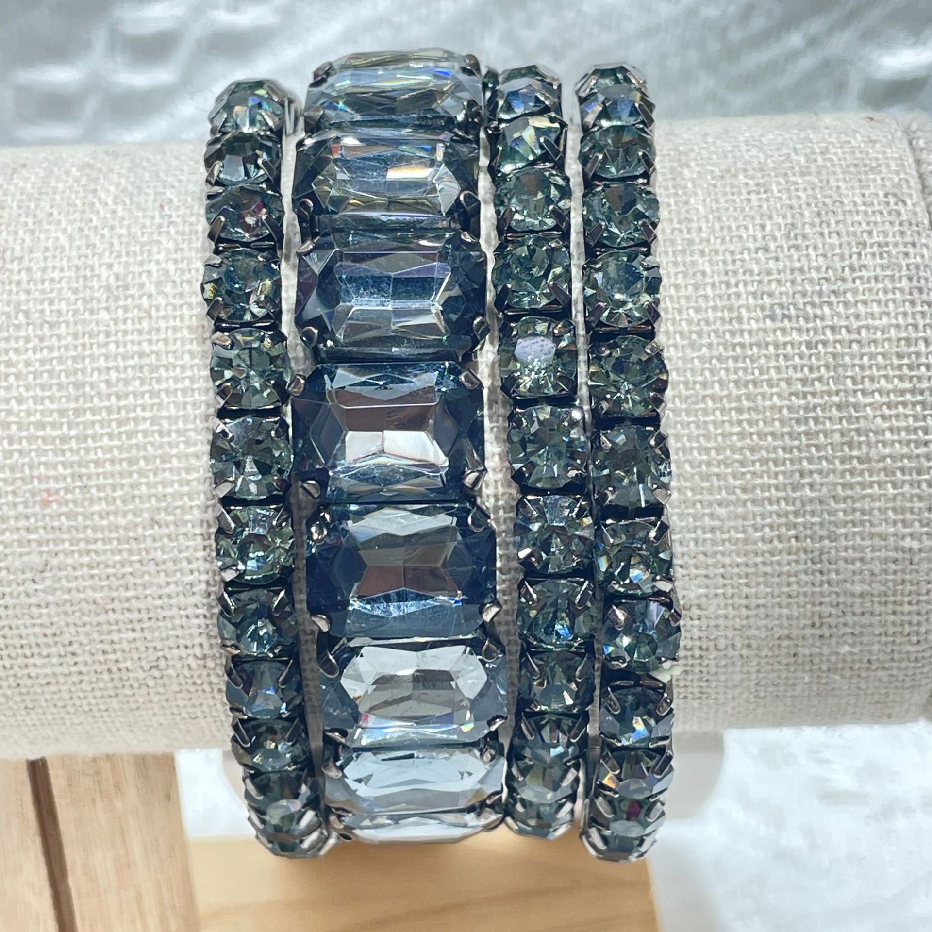 Wholesale rhinestone elastic rubber band bracelet