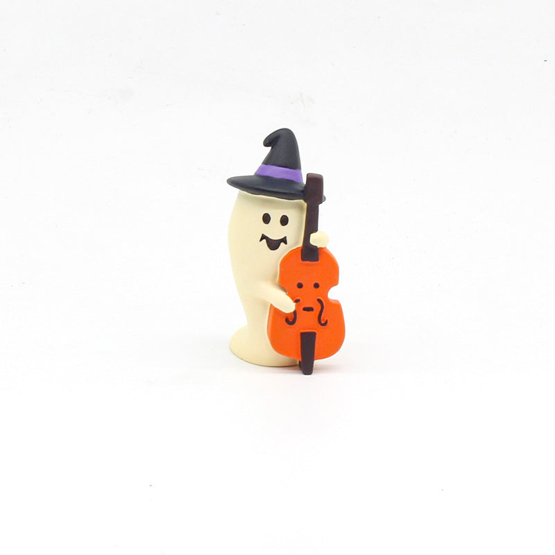 Wholesale  Themed Clown Cat Pumpkin Miniature Resin Scene Ornament For Home Decor Gift