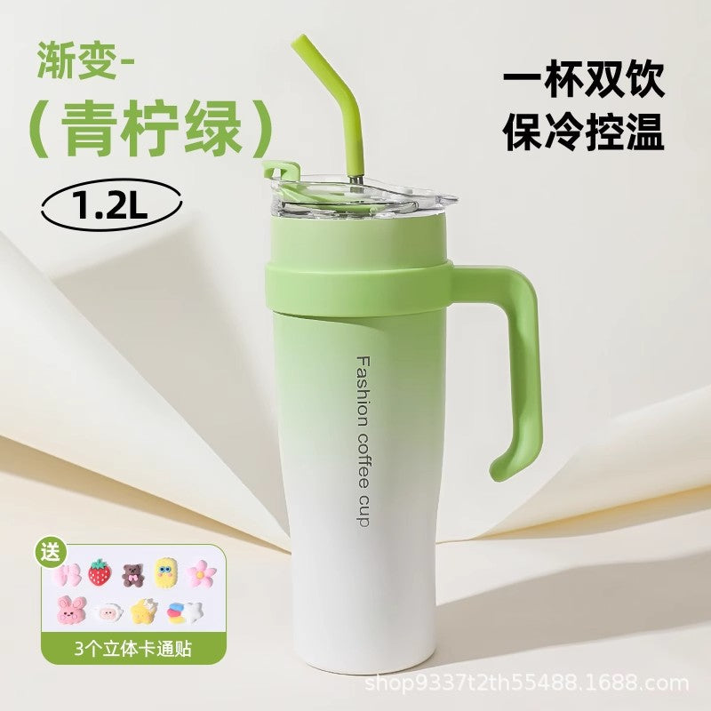 Wholesale Tumbler 40oz Big Mac Thermal Insulation High-value Ice Cup with Straw and Handle