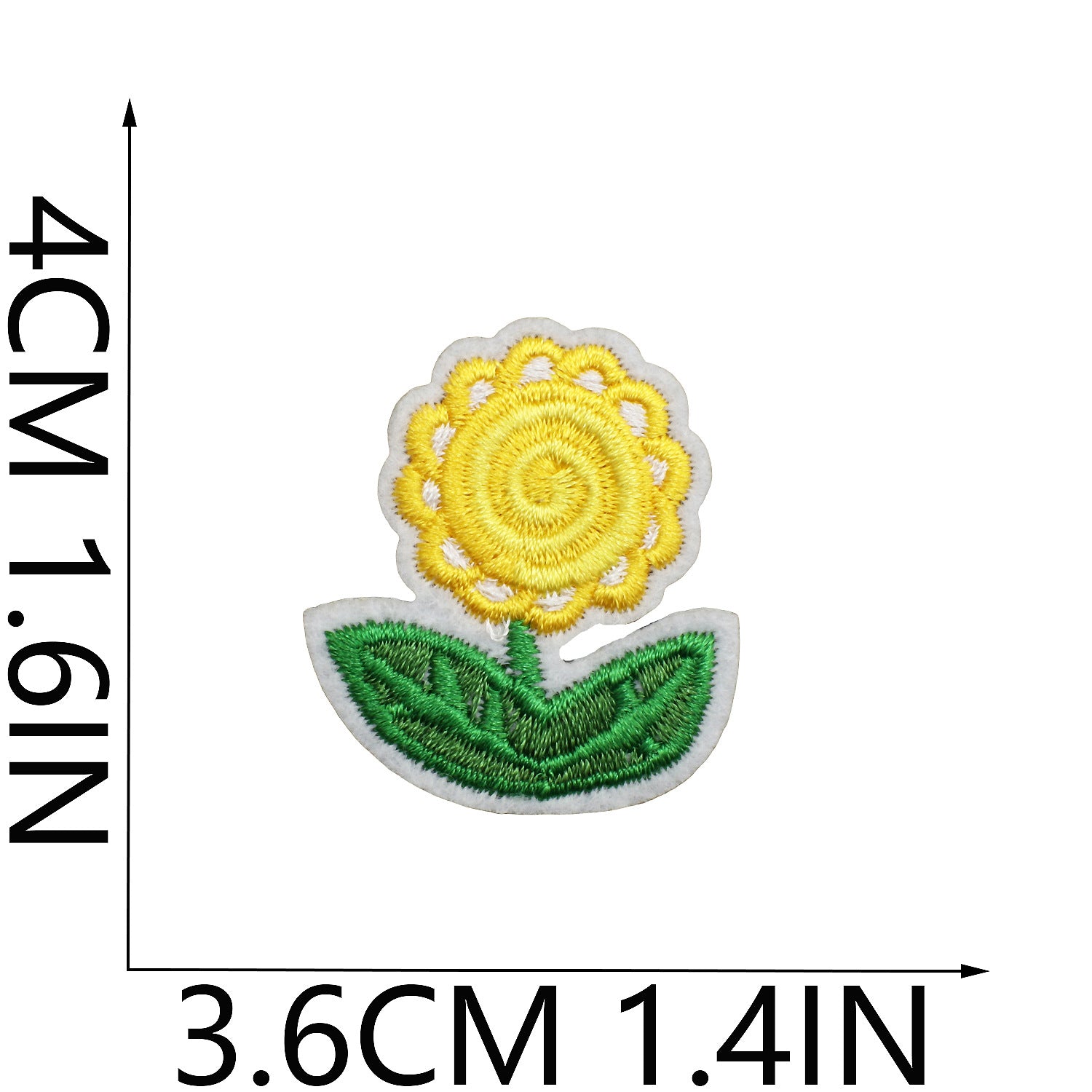 Wholesale Tulip Floral Embroidered Patch Iron On Peony Applique DIY Clothing Bag Decorative Craft Supply