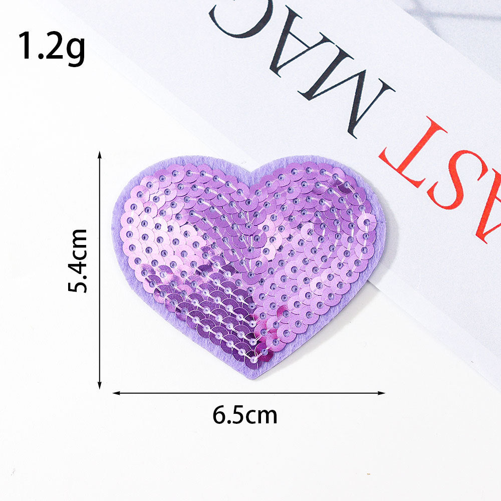 Wholesale Glitter sequined fabric patches,  multi-colored star DIY Patches