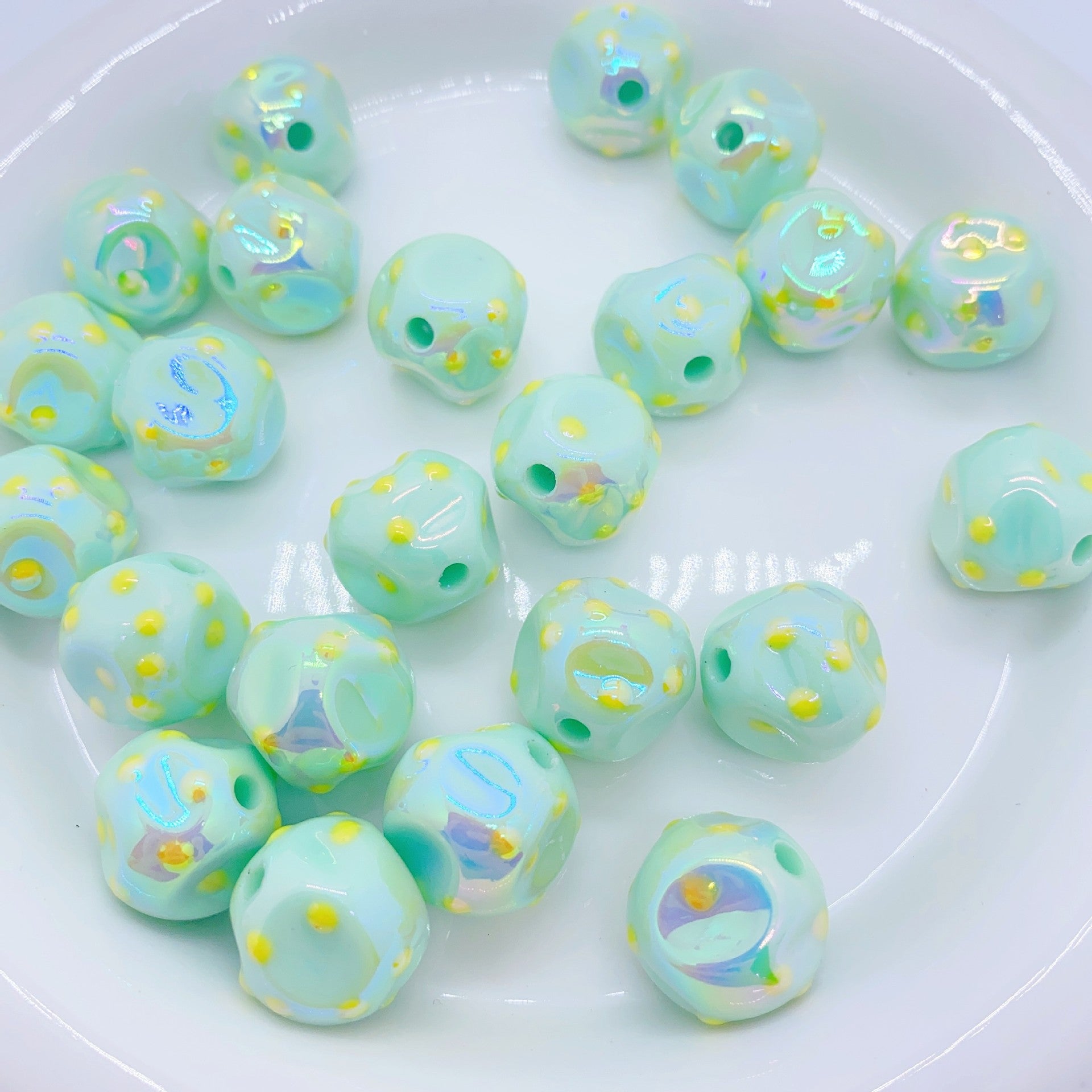 Wholesale 10pcs/pack Luminous Drops Oil Fig Meteorite Beads