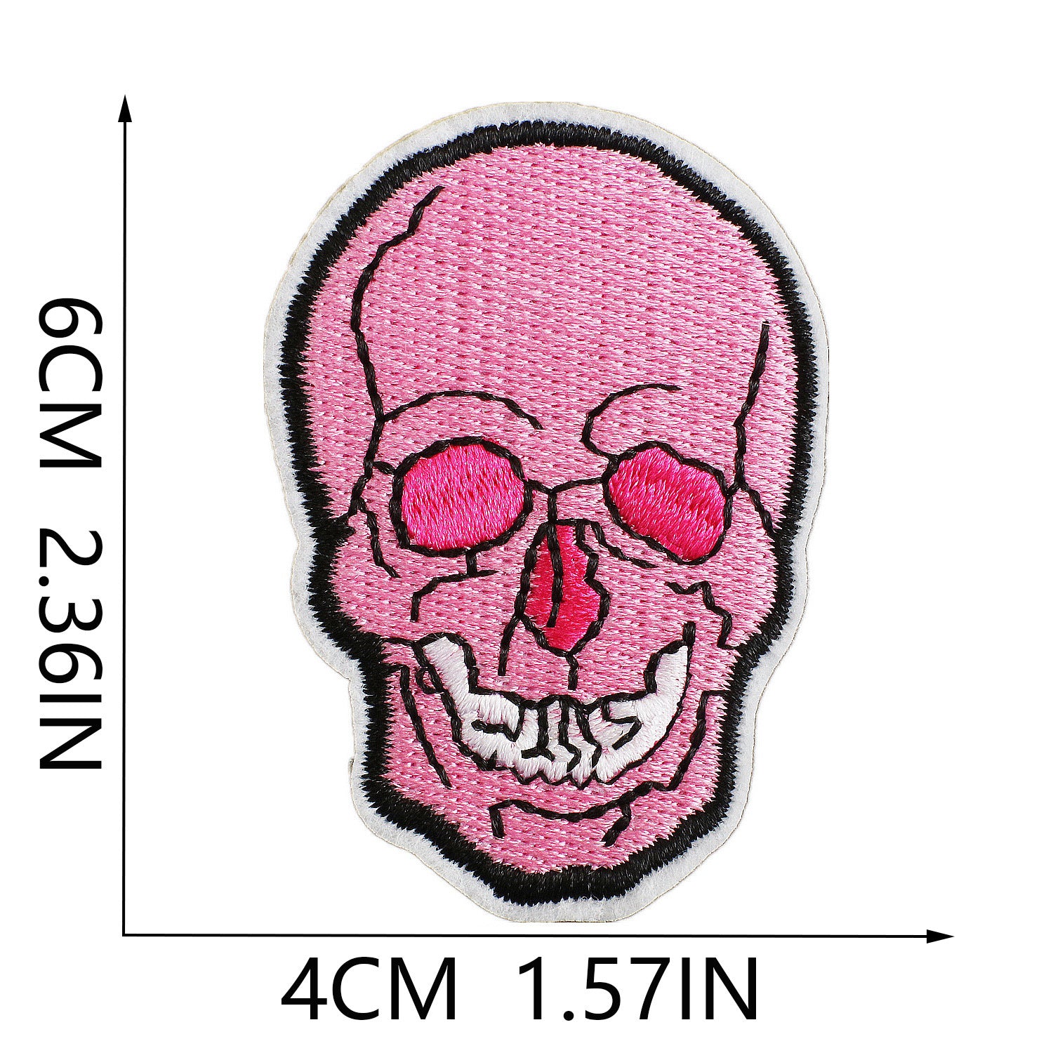 Wholesale 60 Piece Pink Skull Flame Iron On Embroidered Patches Fashion Clothing Bag Decor Gift Boutique Resale