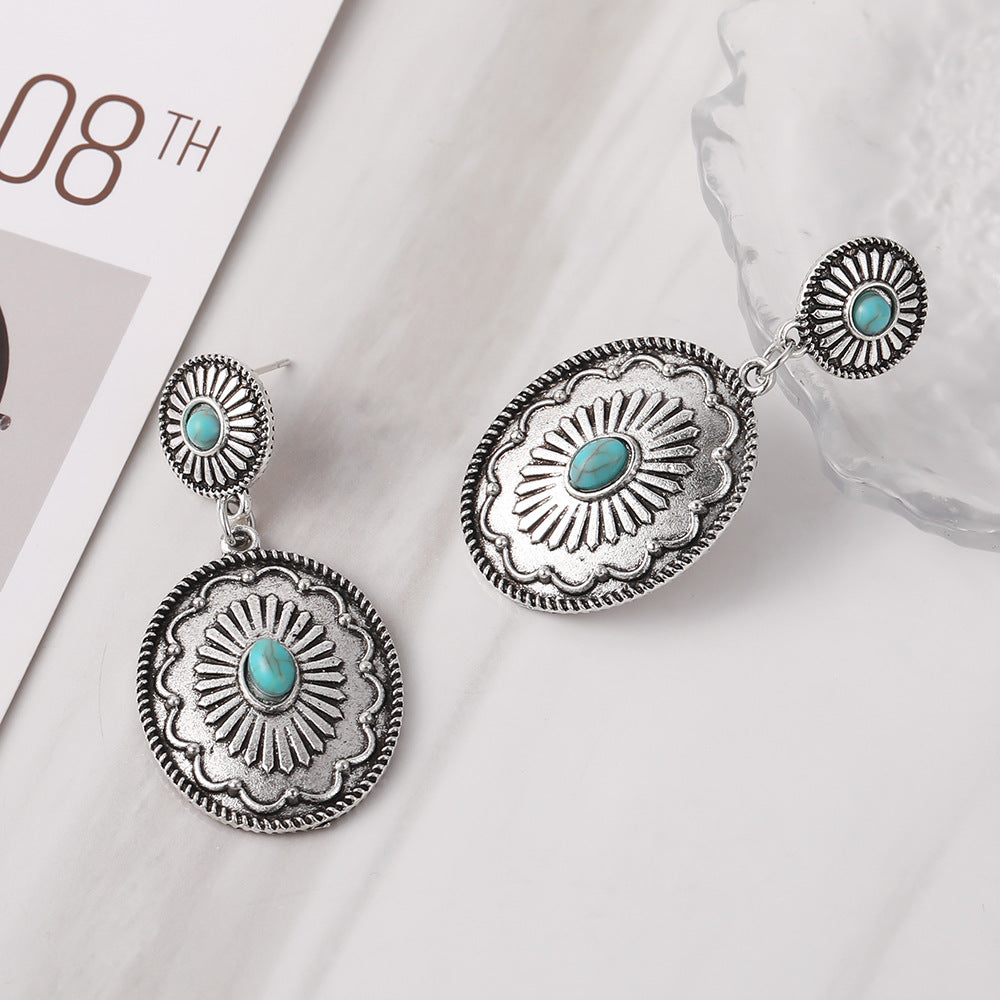 Wholesale Vintage Bohemian Ethnic-inspired Turquoise Earrings