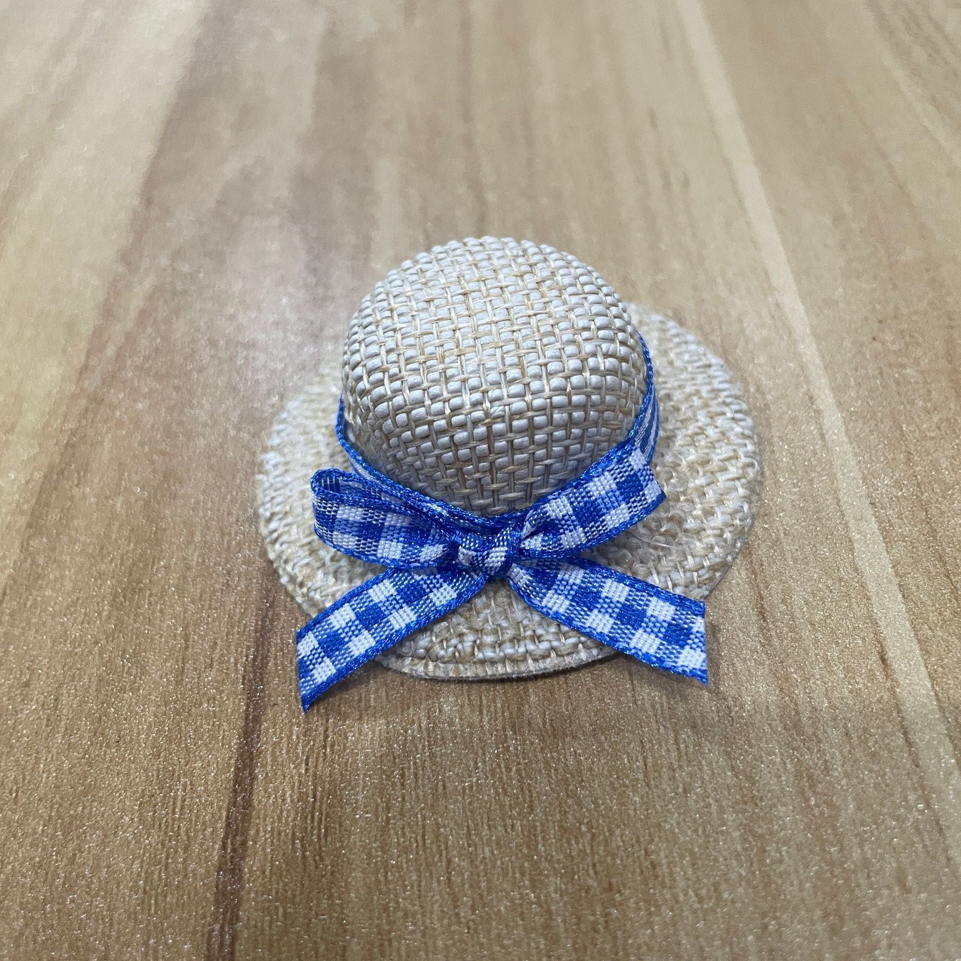 Wholesale Mini bow woven straw hat Doll Accessories