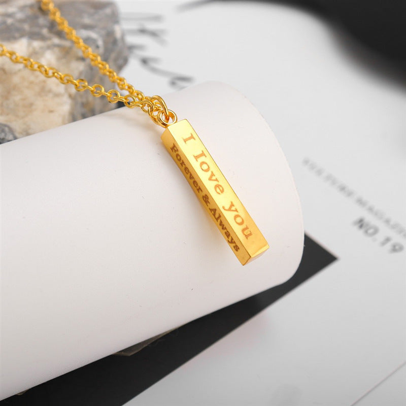 Wholesale Wishing Pillar Stainless Steel Necklaces