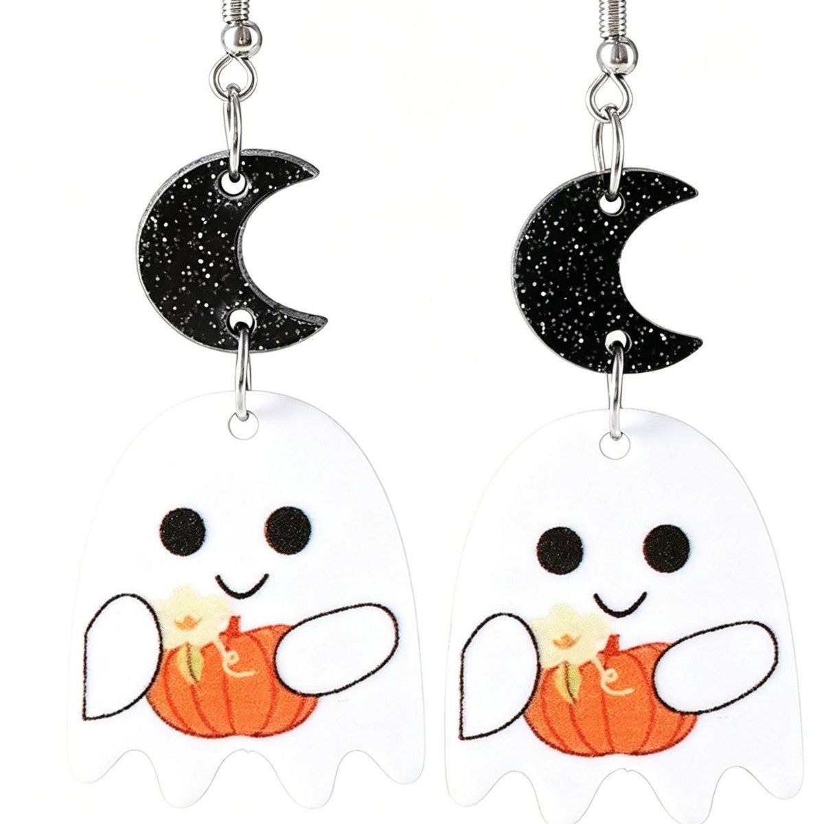 Wholesale  Ghost Pumpkin Acrylic Earrings Fashion Accessory Gift For Boutique Resale