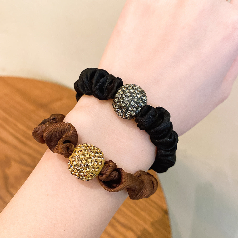 Wholesale Leopard Print Rhinestone Headband Hair Tie