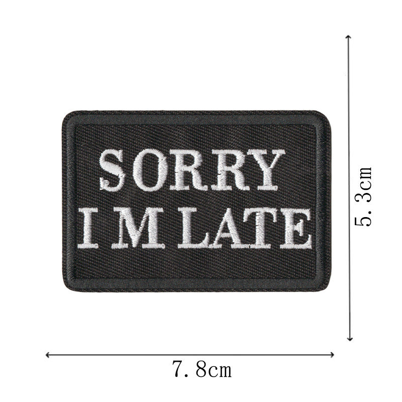 Wholesale Embroidered Iron On Patches Warrior Series English Letter Applique Set Of 9 For Towels Clothing Bags DIY Decorative Craft Supply