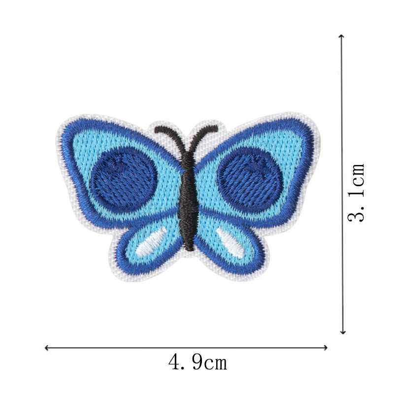 Wholesale Blue Dessert Cake Iron On Embroidered Patches 9 Piece Set For DIY Clothing Bags Gift