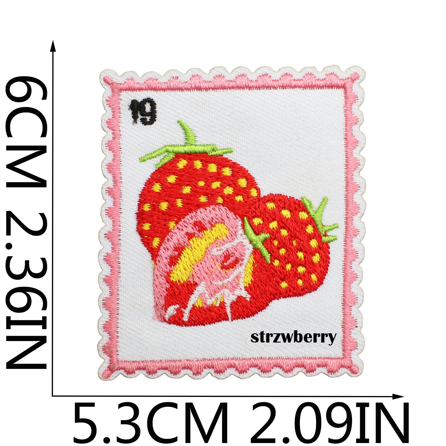 Wholesale Sweet Strawberry Embroidered Cloth Sticker Clothes Decoration Patch