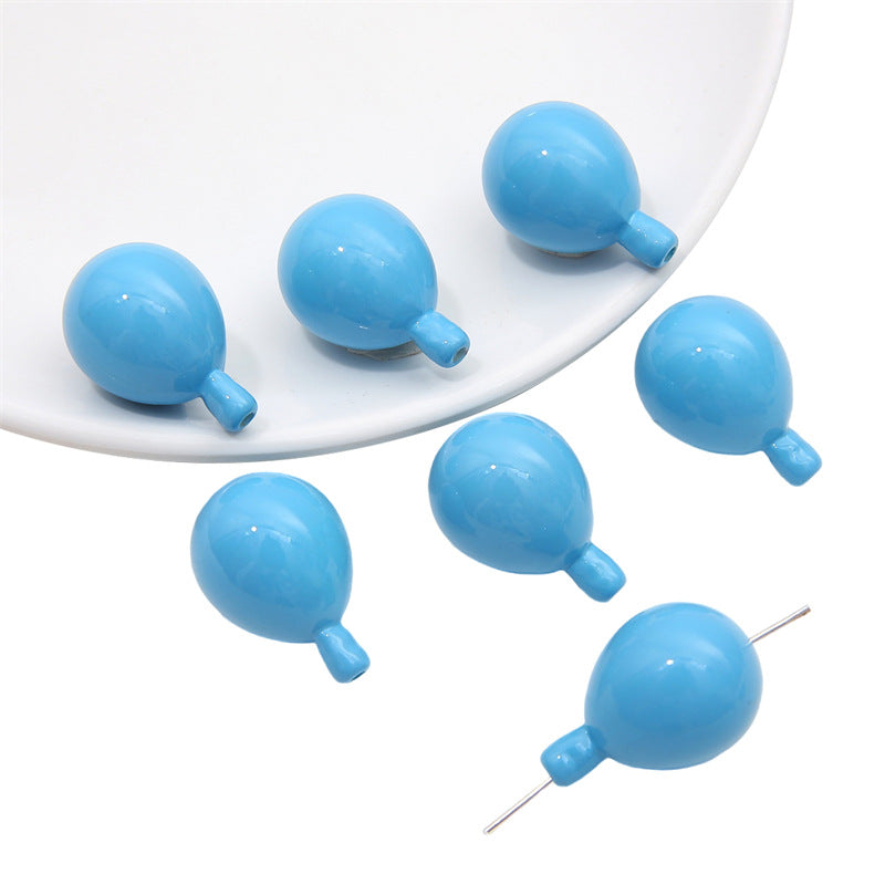 Wholesale Acrylic Solid Color Through Hole Balloon Beads