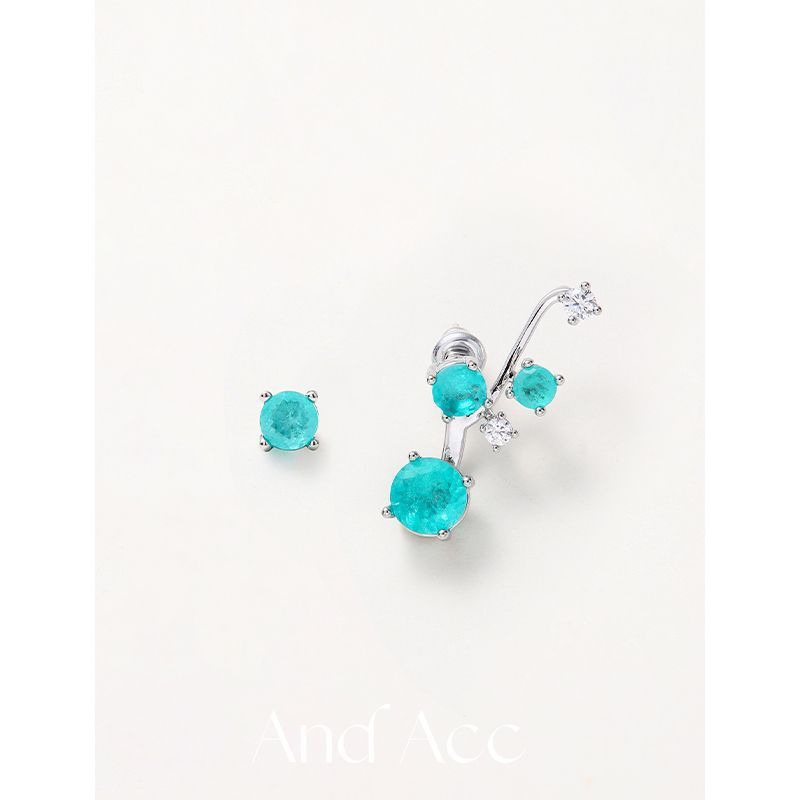Wholesale Blue multi piece starry earrings without collision