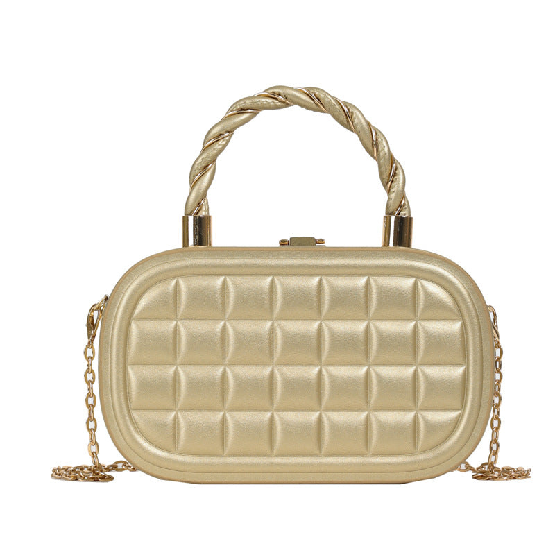 Wholesale  Small Bag  Summer New Fashionable Woven Hand Box Bag