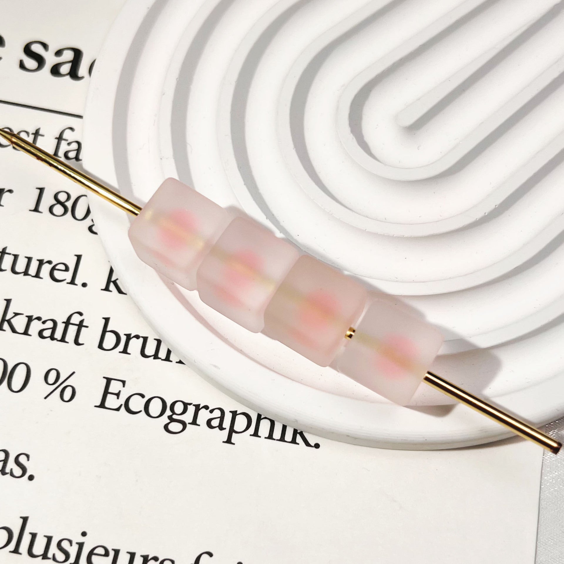 Wholesale 10pcs Colored frosted blocks Acrylic Beads