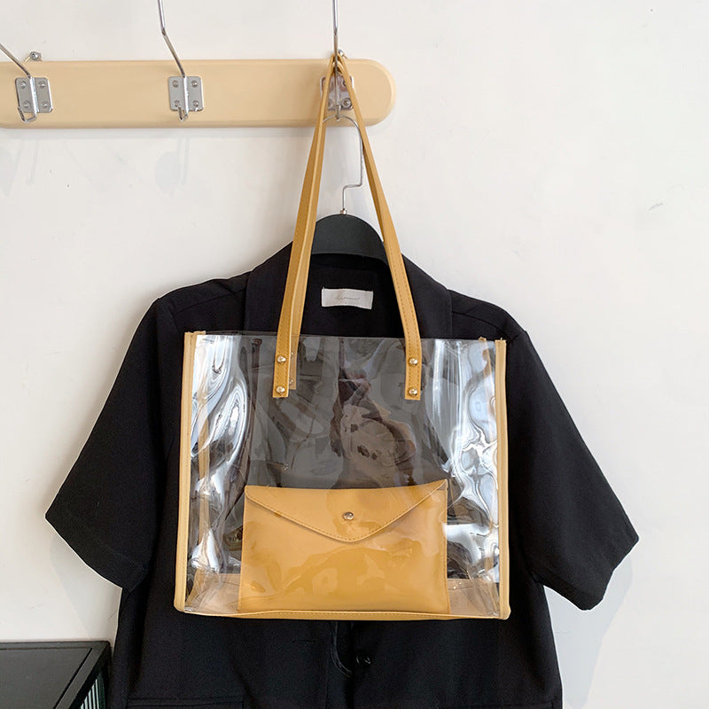 Bolsa transparente de color de gelatina de PVC al por mayor