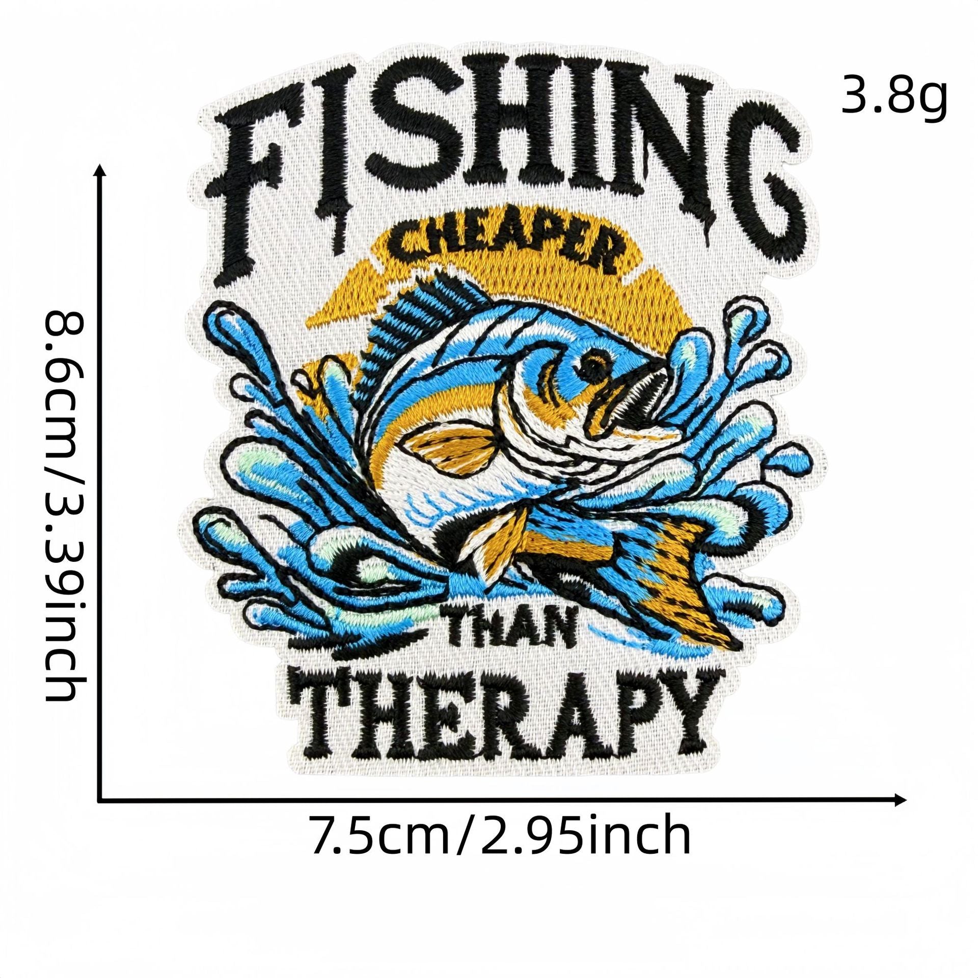 Wholesale 20 Pack Fishing Themed Embroidered Patches Cartoon Iron On Stickers For Clothing Decoration DIY Craft