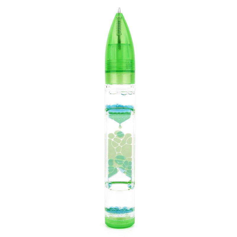 Wholesale Acrylic Color Liquid Hourglass Stress Relief Pen