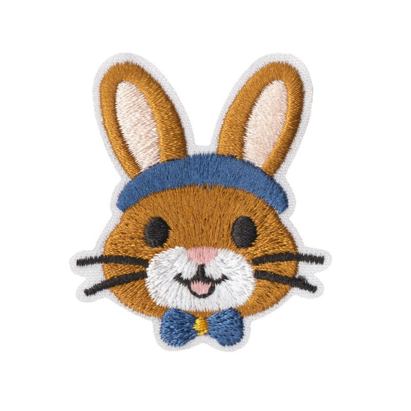 Wholesale Stylish Rabbit Bow Embroidered Patches 9 Pack Heat Activated DIY Clothing Repair Accessory
