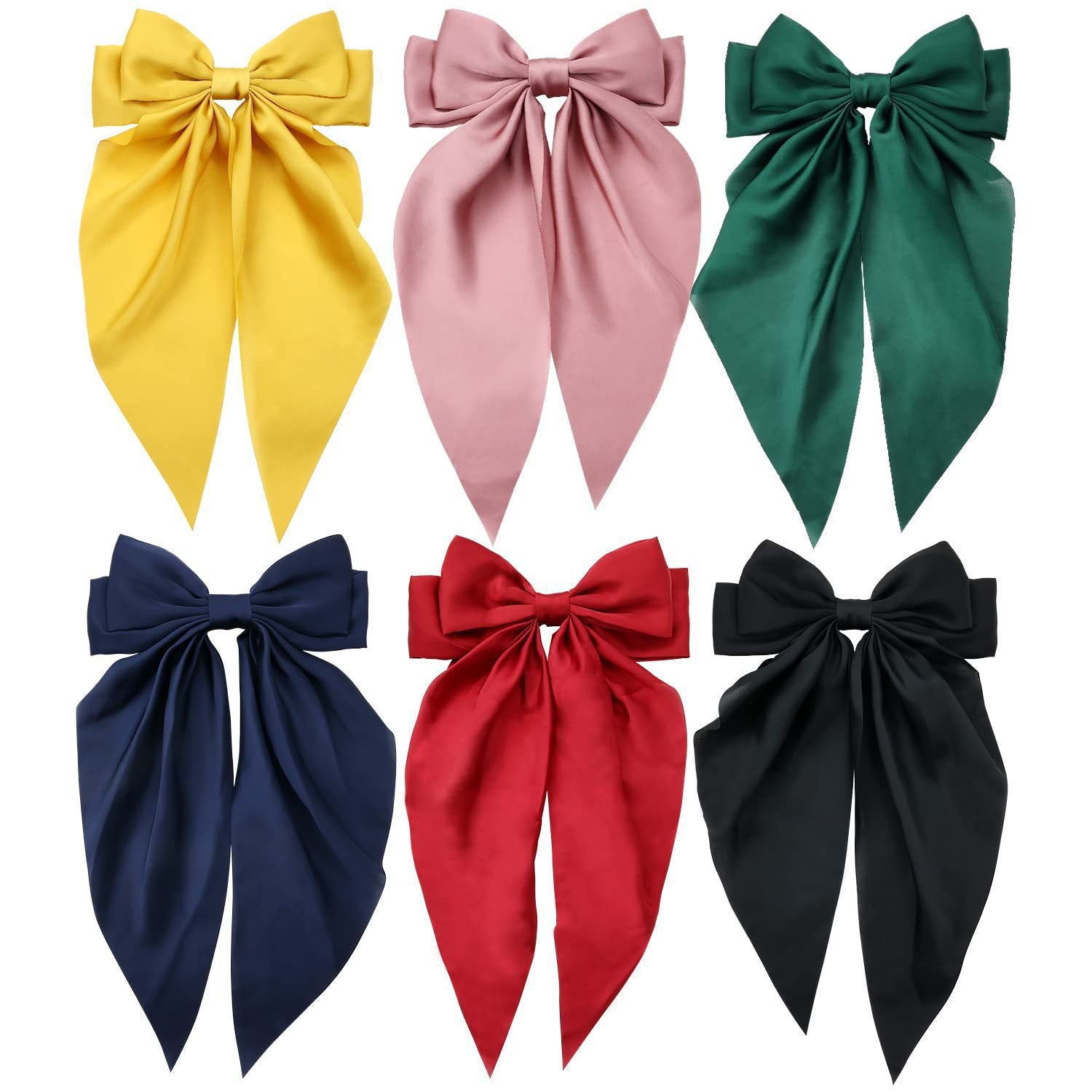 Wholesale Fabric Ribbon Bow Spring Clip Hairpin