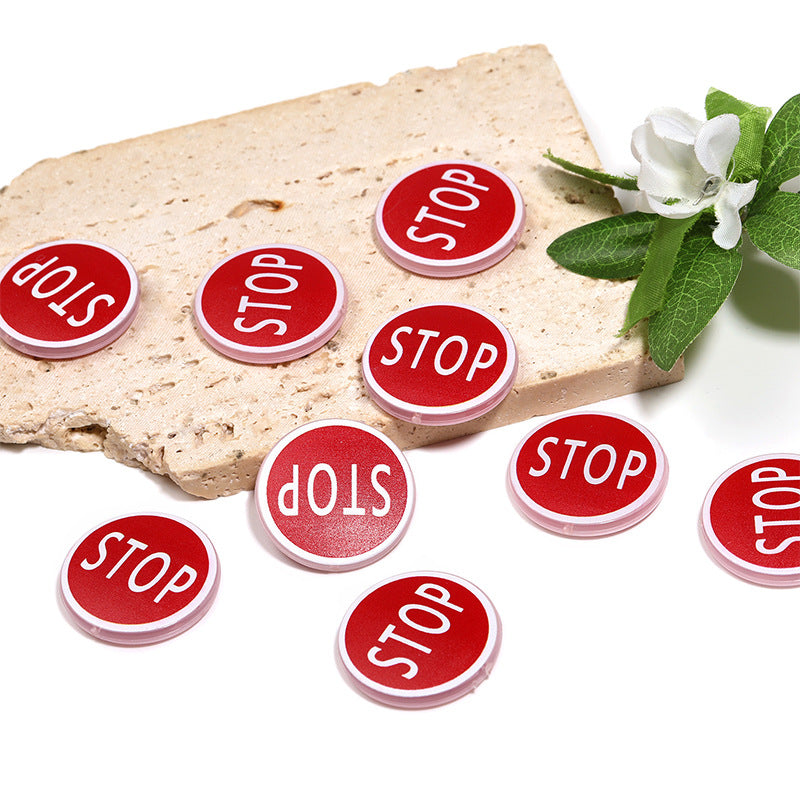 Wholesale 20pcs/pack  Red printed beads Acrylic Beads