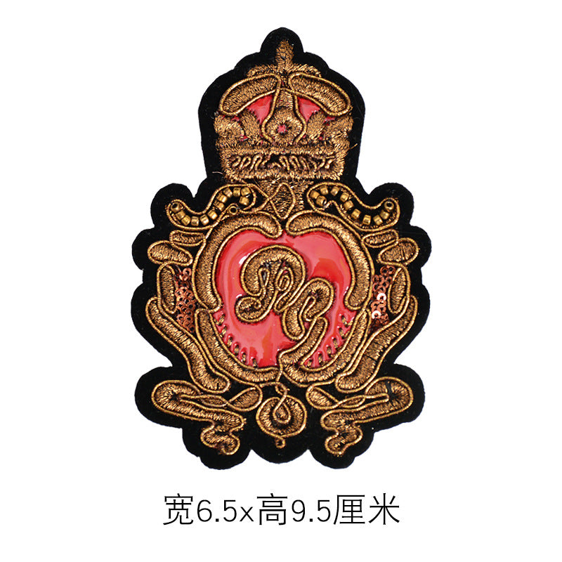Wholesale Trendy Embroidered Beaded Bee Maple Leaf Shield Brooch Badge Pin For Women Clothing Bag Shoe Hat Decoration
