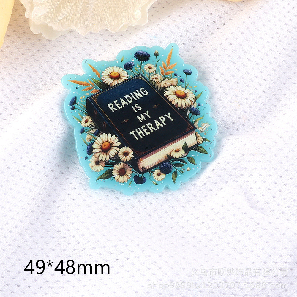 Wholesale  5pcs/pack  Cartoon bow heart ornament Acrylic Flatback