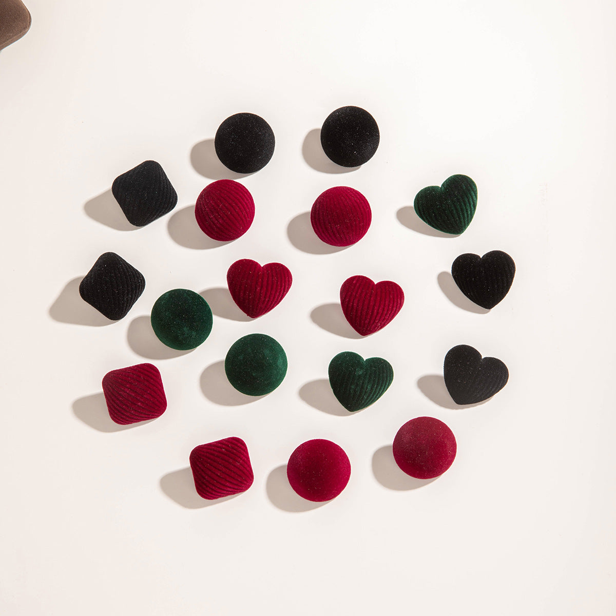 Wholesale Resin  Vintage Velvet Texture Love All-match Earrings Ear Studs