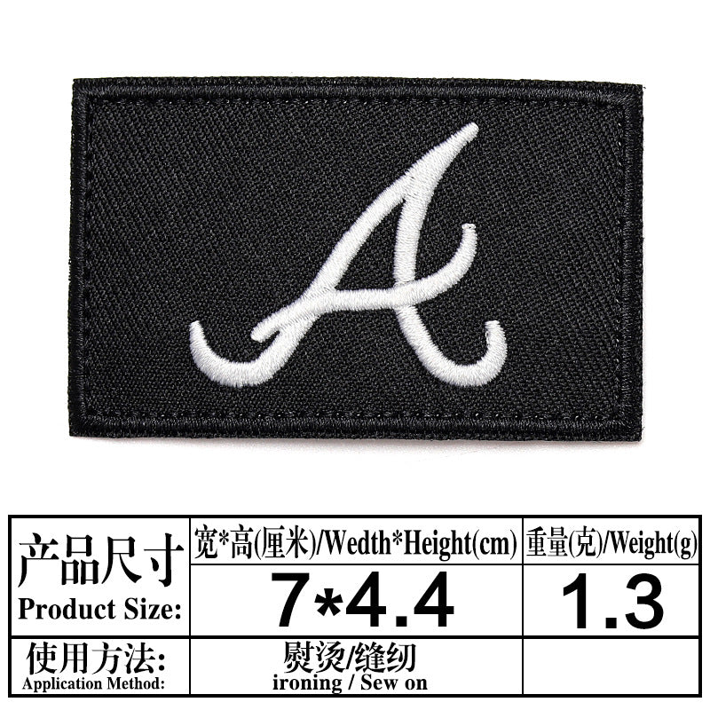Wholesale Twill Embroidered Patch Team Badge Rectangular Decorative Accent For Bags Clothing Towels