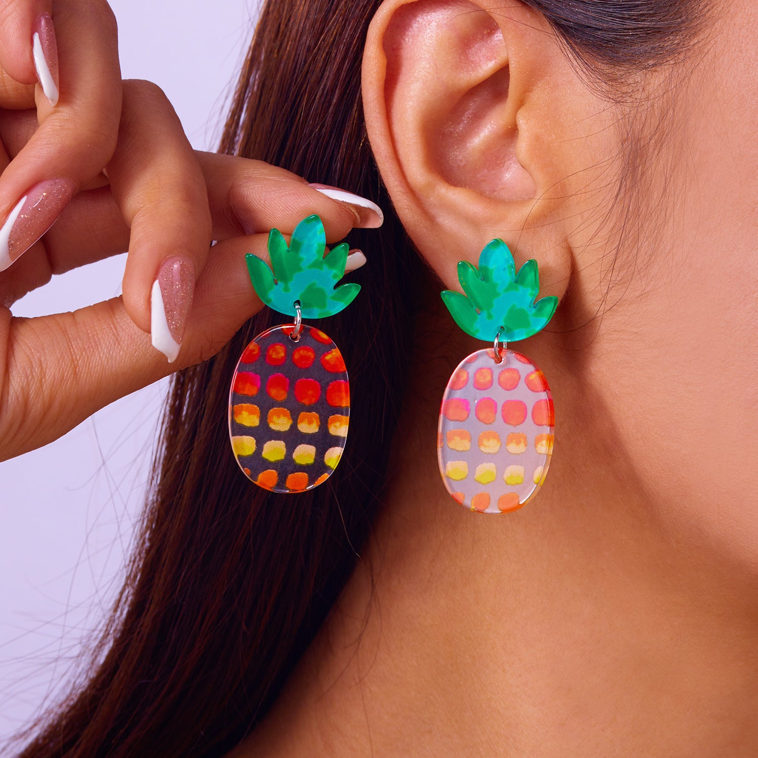 Wholesale Holiday Style Fashion Acrylic Butterfly Fruit Earrings