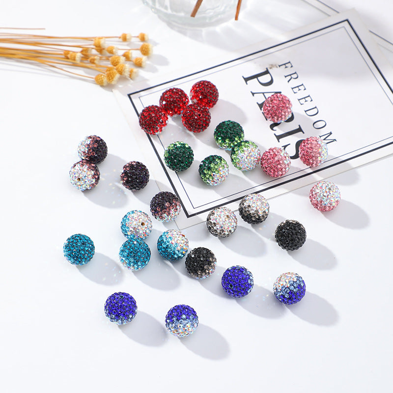 Wholesale 50pcs 16mm diamond ball diamond beads gradient color diamond ball
