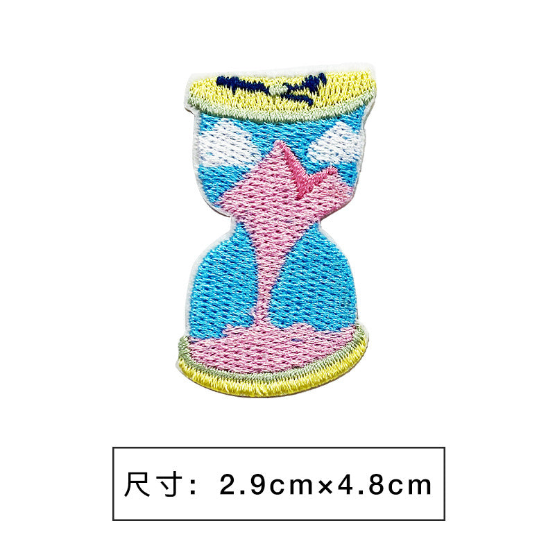 Wholesale Non Woven Fabric Cartoon Embroidered Patch Sticker For Towel DIY Accessory