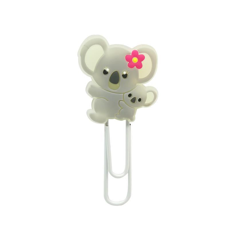 Wholesale 10pcs Animal series animation paper clip luminous paper clipBookmarks