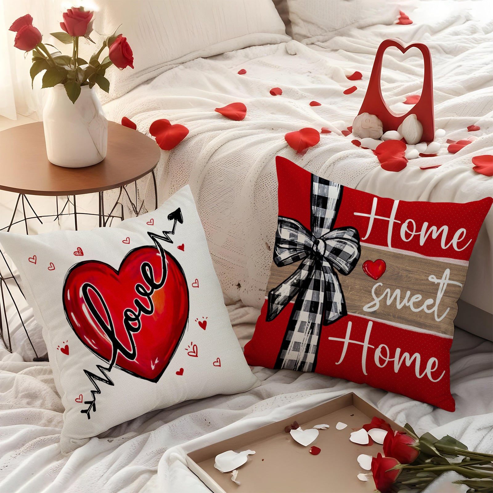 Wholesale 2pcs Love Letter Printed Pillow Case Valentine' s Day