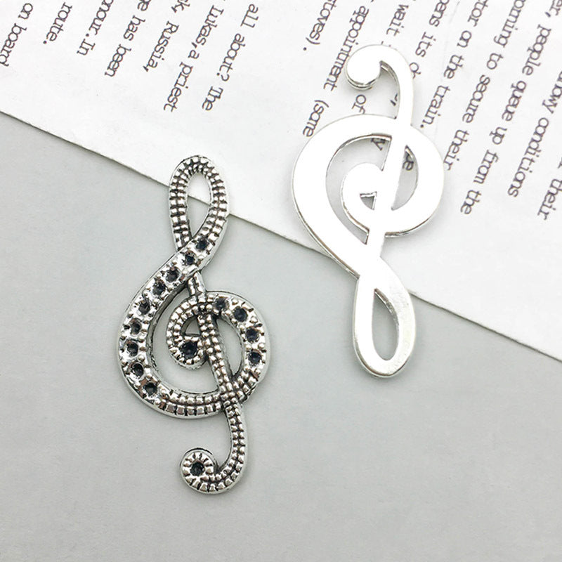 Wholesale 1 New Antique Silver Alloy Simulation Guitar Music Note DIY Pendant