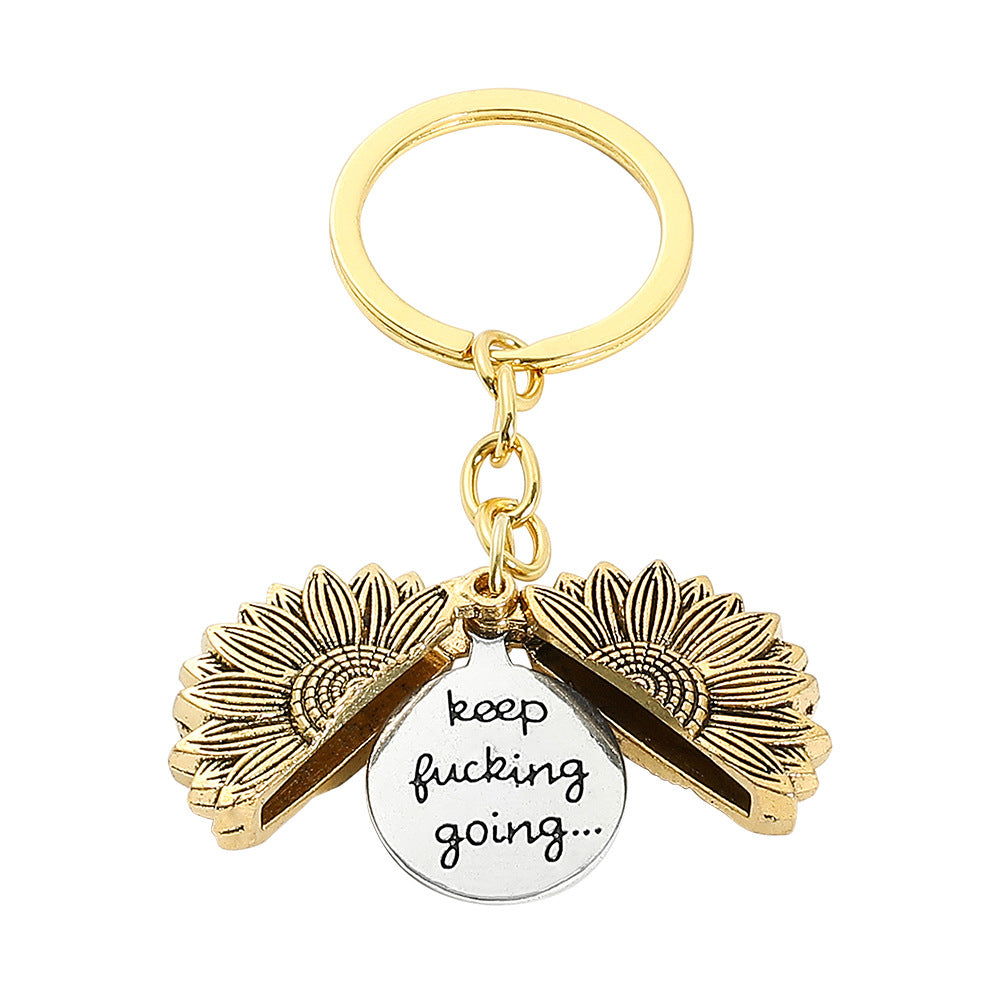 Wholesale New vintage sunflower keychain