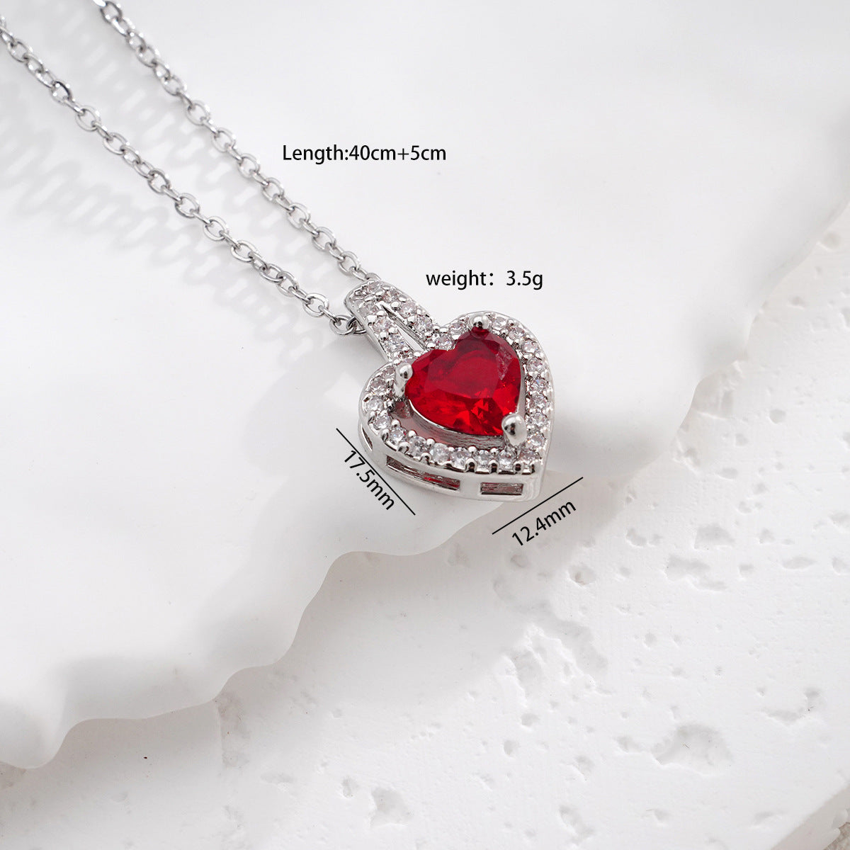 Wholesale suit inlaid zircon cross-border love necklace women' s peach heart jewelry