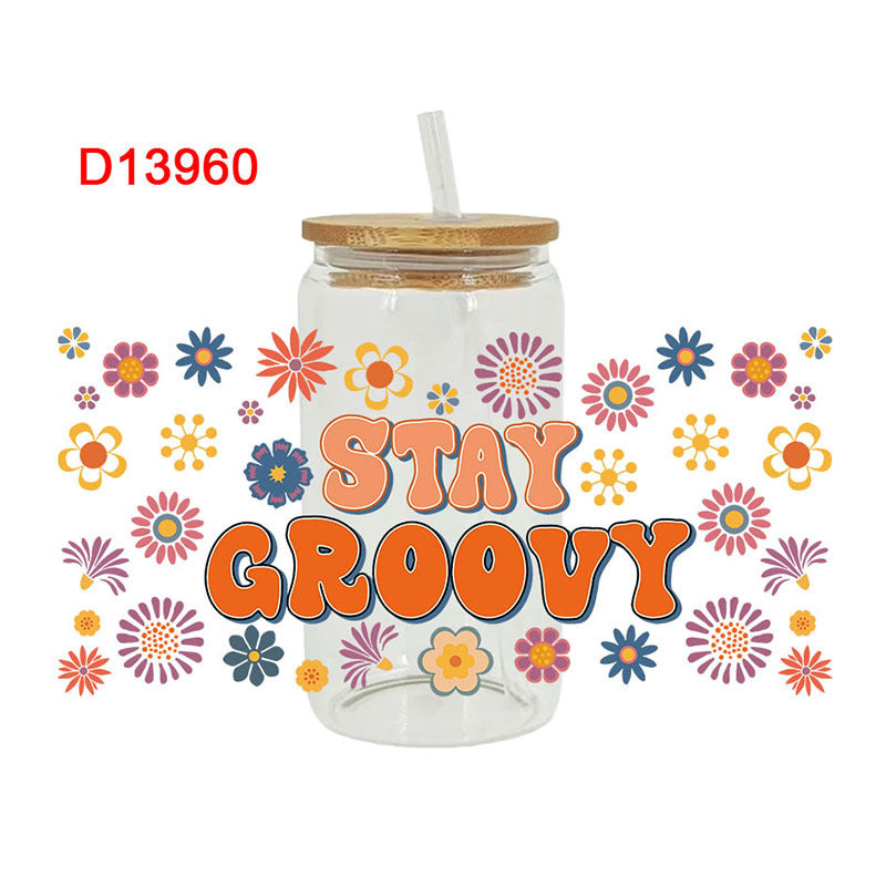 Wholesale English phrase series 16oz Cup UV DTF Wraps