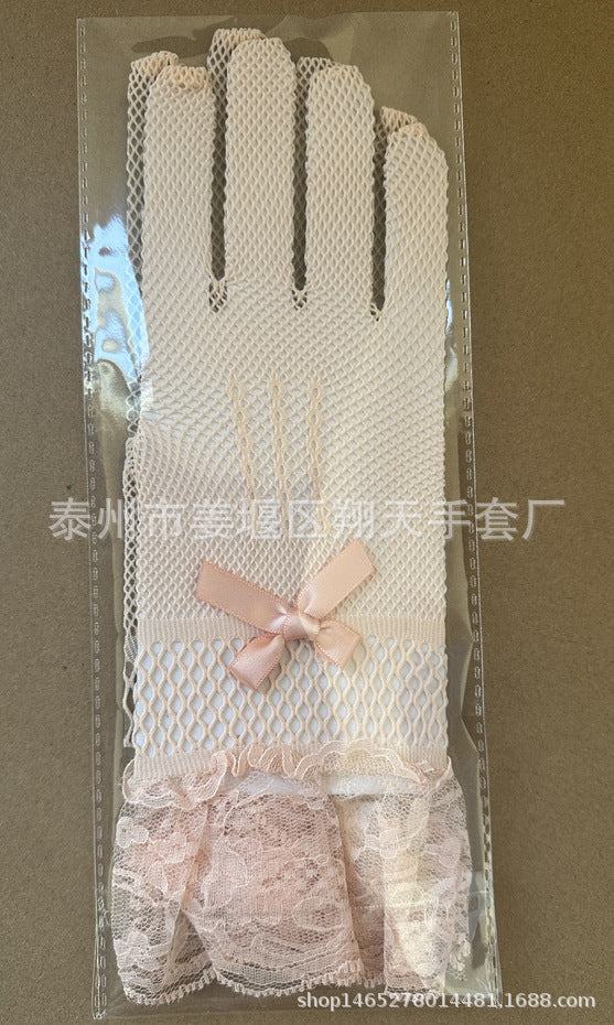 Wholesale Full-finger fishnet lace gloves