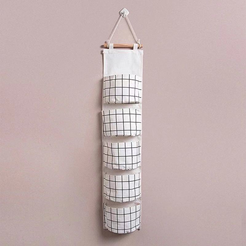 Wholesale Cotton and Linen Three-dimensional Miscellaneous Storage Hanging Bags