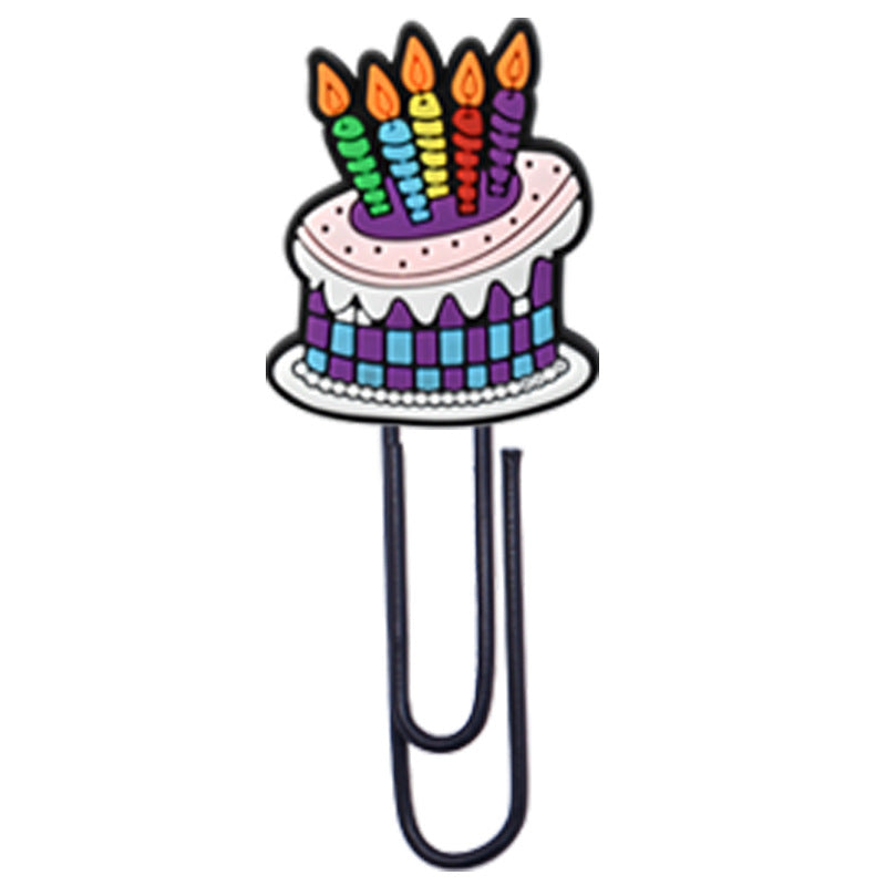 Wholesale Random 50pcs Birthday Cake Paper Clip Bookmark