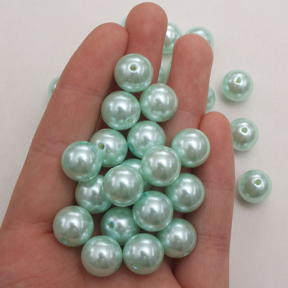 Wholesale 6-30MM A54 Light Aqua Blue ABS Imitation Pearl DIY Loose Beads