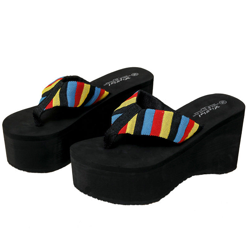Wholesale Fashion Thick Sole Platform Beach Flip Flops