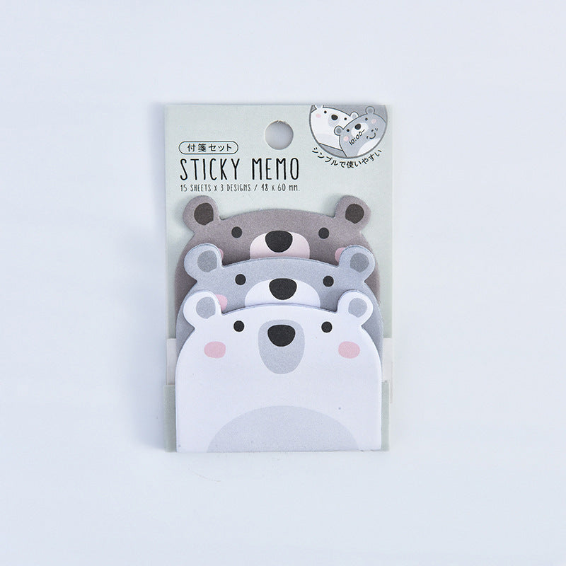 Wholesale 10pcs Cartoon Cute Creative Student Sticky Notes